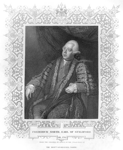 Ritratto di Frederick North, Conte di Guildford da W.T. Mote
